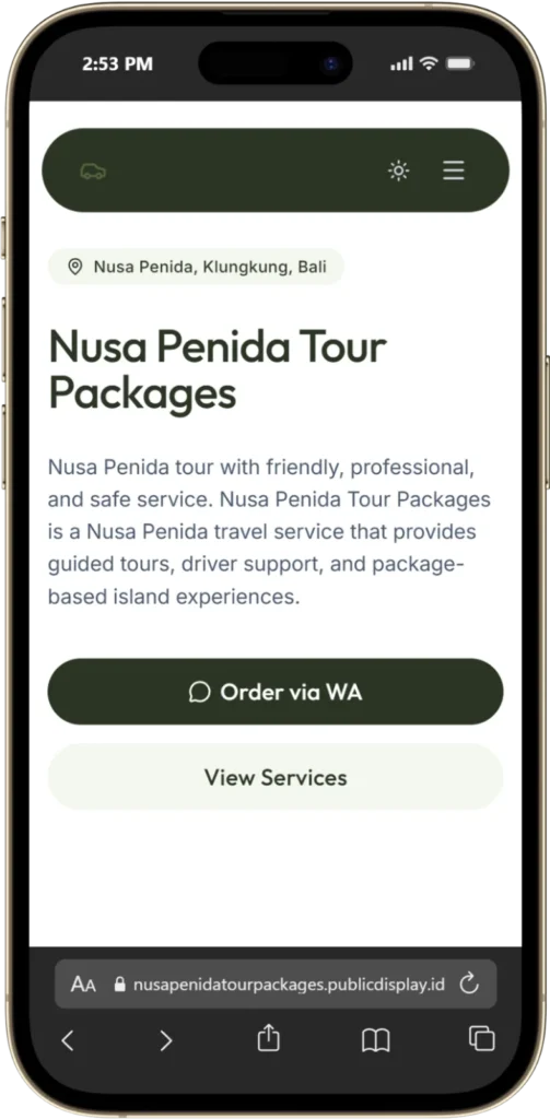 Public Display - iPhone 14 PRO MAX nusapenidatourpackages.publicdisplay.id