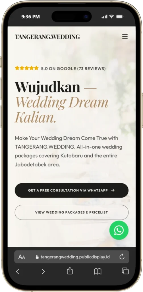 Public Display - iPhone 14 PRO MAX tangerangwedding.publicdisplay.id