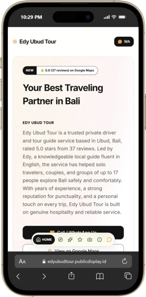 Public Display - iPhone 14 PRO MAX edyubudtour.publicdisplay.id